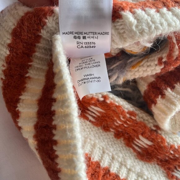 NWT MOTHER THE LONG DROP WOOL ALPACA BLEND JUMPER SWEATER IN DHARMA KARMA - Picture 10 of 10